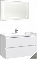 Водолей Мебель для ванной Best 100 подвесная лиственница структурная контрастно-серая